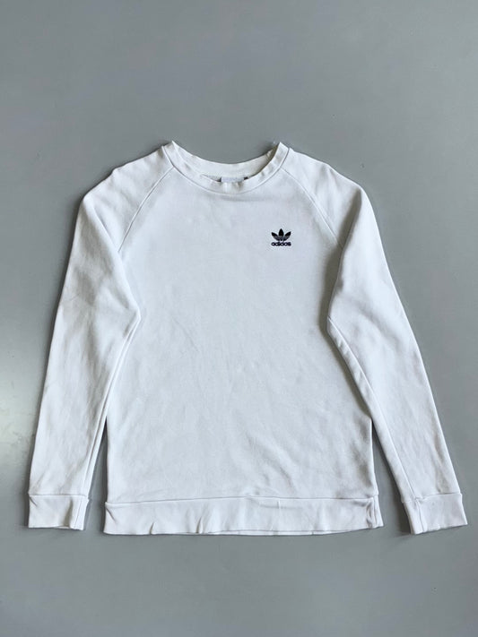 Adidas Originals White Trefoil Crewneck Sweatshirt (M)