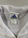 Vintage Adidas White Beige Stripe Track Jacket (L/XL)