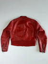 Harro Vintage Red Genuine Leather Café Racer Jacket (S)