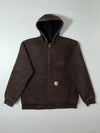 Carhartt Brown Zip-Up Hoodie – Mesh-Liner (XL)