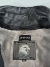 Vintage Screamin’ Eagle Black Leather Jacket with Embossed Tribal Butterfly (M)