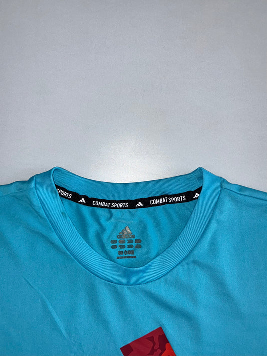 Adidas Combat Sports Camo Logo T-Shirt – Sky Blue (S)