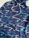 Tommy Jeans All-Over Script Print Hoodie – Navy (XL)