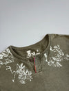 Vintage Big Train Back Print Tiger  Crewneck Sweatshirt | Olive (L)