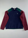 Lacoste Live Colorblock Navy Green Burgundy Knit Sweater – Size 7 (XL)