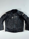 Alpinestars Armored Cowhide Leather Motorcycle Racing Jacket (Padded With back Hump) Jacket (US 46 / EU 56) (XL)