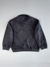 Vintage 90s Reebok Quarter Zip Fleece Pullover with Logo Tape Collar – Charcoal Grey (XL)