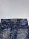 Stockton Heavy Wash Distressed Straight Leg Denim Jeans (W:36) (L:46)