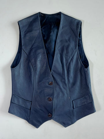 Vintage Premium Original Bomber Leather Vest (XXS)