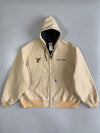 Vintage Carhartt Active Hooded Jacket With Embroidered Back Text L-30,C-63