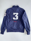 Nagata Collection Saint-Tropez Polo Cup Navy Sailing Bomber Jacket with Hidden Hood (L)