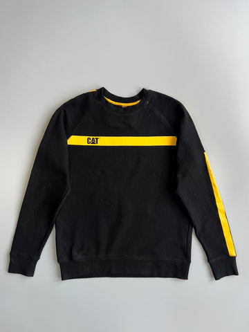 CAT Caterpillar Stripe Crewneck Sweatshirt (M)