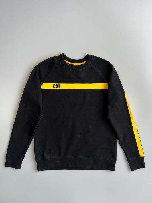 CAT Caterpillar Stripe Crewneck Sweatshirt (M)