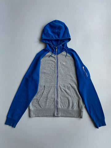 Nike | Colorblock Zip Hoodie Blue Grey | (L)