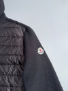Moncler Fleece & Quilted Nylon Hybrid Hooded Jacket (L)
