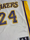 Lakers Kobe Bryant #24 Adidas Jersey White  Home jersey, swingman fit (M)
