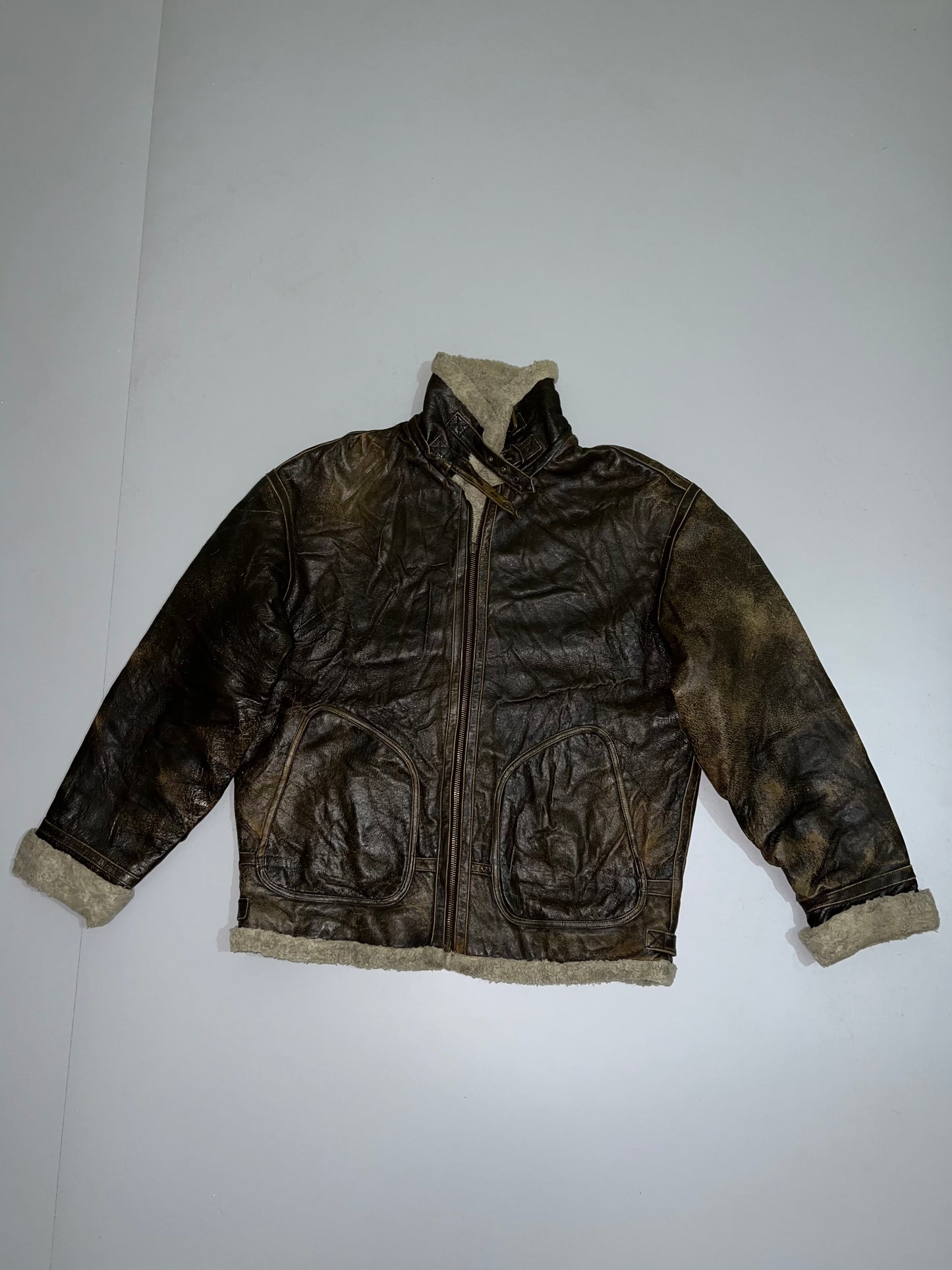 !                                                                                                                                                                                                        Super Premium Original Vintage Leather Jacket (XL/2XL)