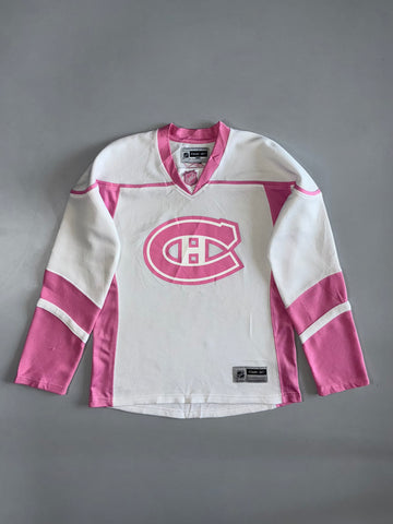 Reebok RBK NHL Montreal Canadiens Pink Edition Hockey Jersey White/Pink (M)