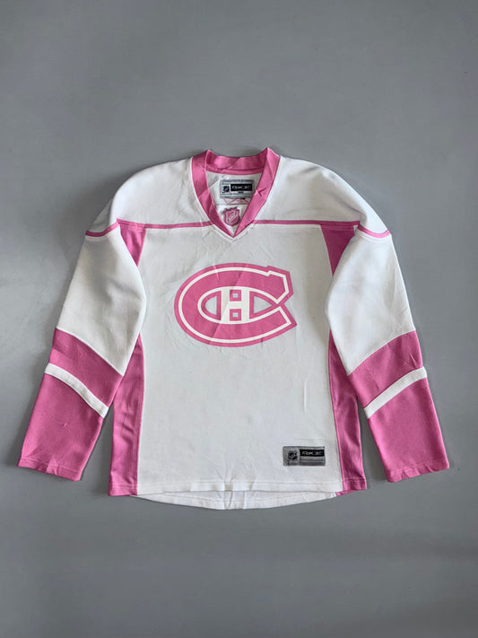 Reebok RBK NHL Montreal Canadiens Pink Edition Hockey Jersey White/Pink (M)