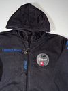 Oldschool Bodybuilding Zip Hoodie – Black/Blue (XL)