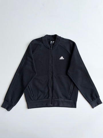 Adidas | Black Tonal 3-Stripe Bomber Track Jacket | (L)