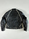 Vanucci Armoured Black Leather Motorcycle Racing Jacket Padded (L)