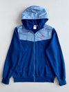 Adidas Two-Tone Blue Zip-Up Hoodie(M/L)