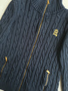 Lauren Ralph Lauren Cable-Knit Full-Zip Sweater – Navy Blue woman’s (Size S)