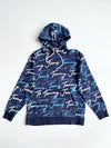 Tommy Jeans All-Over Script Print Hoodie – Navy (XL)