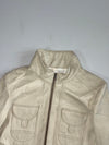 Vintage New Win Cream Leather Utility Jacket Women’s (XS)