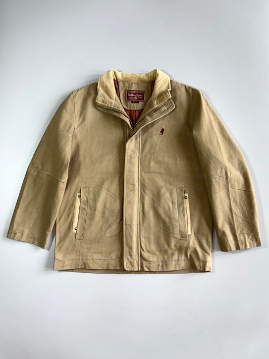 Vintage Marlboro Classics Canvas Jacket Khaki Corduroy Collar Flannel Lined (L/XL)