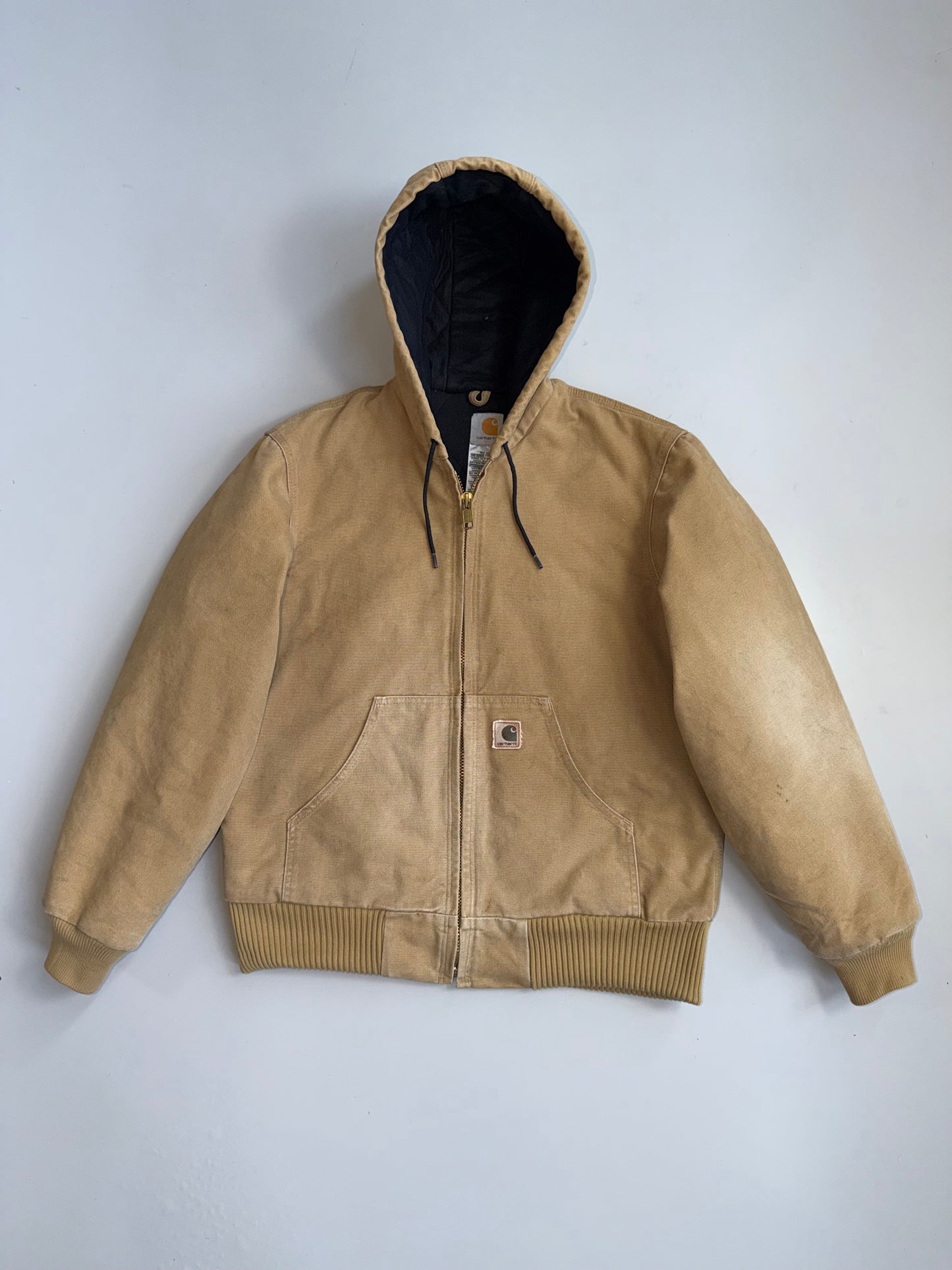 !         Vintage Carhartt Duck Canvas Hooded Active Jacket (RARE) (M/L)