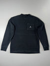 Jordan Brand Est. 1985 Waffle-Knit Mock Neck Long Sleeve Pocket Tee (L)