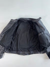 Vintage Black Leather Motorcycle Biker Jacket with CE Protection(M/L)