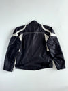 Vintage Soar Black & White Panel Moto Racing Jacket (XL)