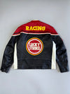 Vintage Lucky Strike Racing Heavy Pure Leather  Jacket with Motul, Michelin, Arai & Arrow Sponsor Patches (XL)