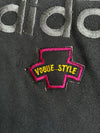 Vintage 90s Adidas Black Embroidered Performance Logo Raglan Sweatshirt (L)