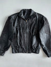 Vintage Premium Genuine Oversized Leather Jacket With Detachable Arm (S/M)