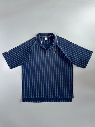 Nike Vintage Striped Polo Shirt – Blue (2XL)