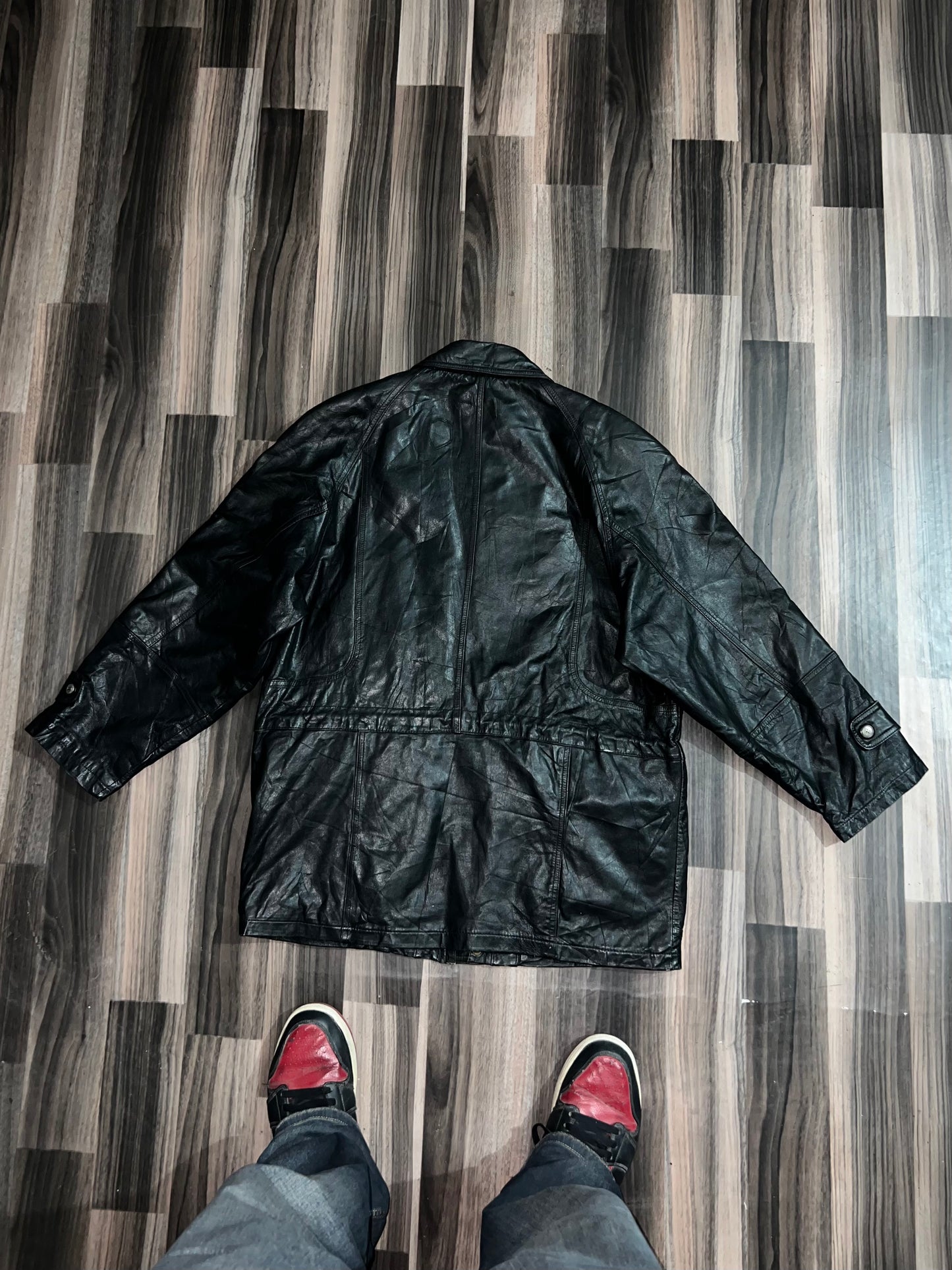 zPremium Original Leather Jacket (L) LONG