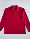 The North Face | Long Sleeve Performance Polo | Crimson Red (L)