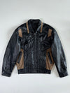 RIO Two-Tone Leather Western Bomber Jacket (L/XL)