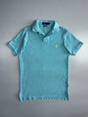 Polo Ralph Lauren Custom Slim Fit Polo | Yellow Pony Logo | Mint Blue (M)