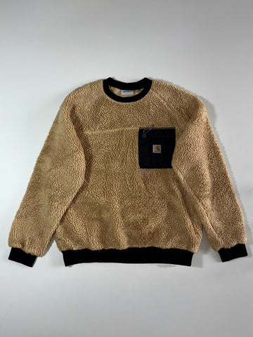 Carhartt | Tan Sherpa Fleece Crewneck (XL)
