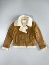 Zara Womens Outerwear Premium Original Sued Leather Jacket (Furr Inside (S/M)