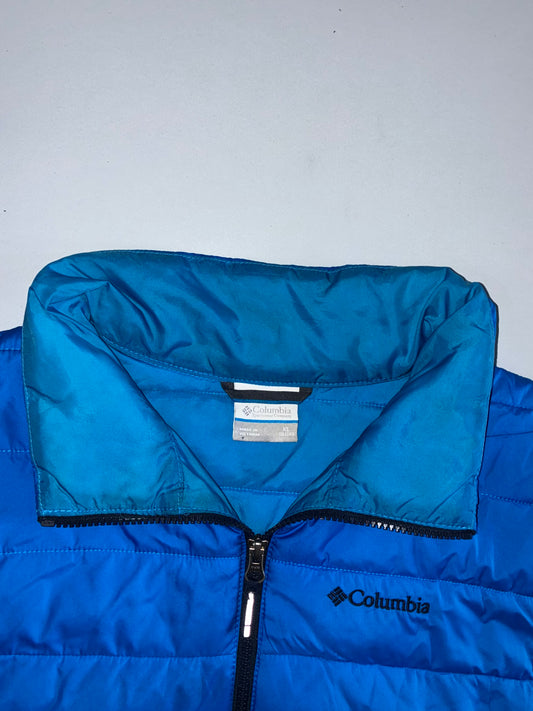 Columbia Sportswear Quilted Puffer Vest | Royal Blue Zip-Up Outdoor Gilet (M/L)