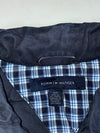 Tommy Hilfiger Navy Cotton Harrington Jacket – Plaid Lined (L)