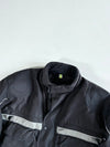 Advanced Experience Black Textile Motorcycle Jacket – Reflective Stripes, Cargo Pockets Padded (XL)
