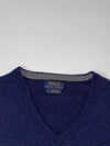 Polo Ralph Lauren Wool V-Neck Sweater – Navy,  Italian Yarn (XL)