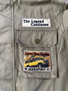 Vintage Jeep Spirit Olive M-65 Style Field Jacket with Patches (M/L)